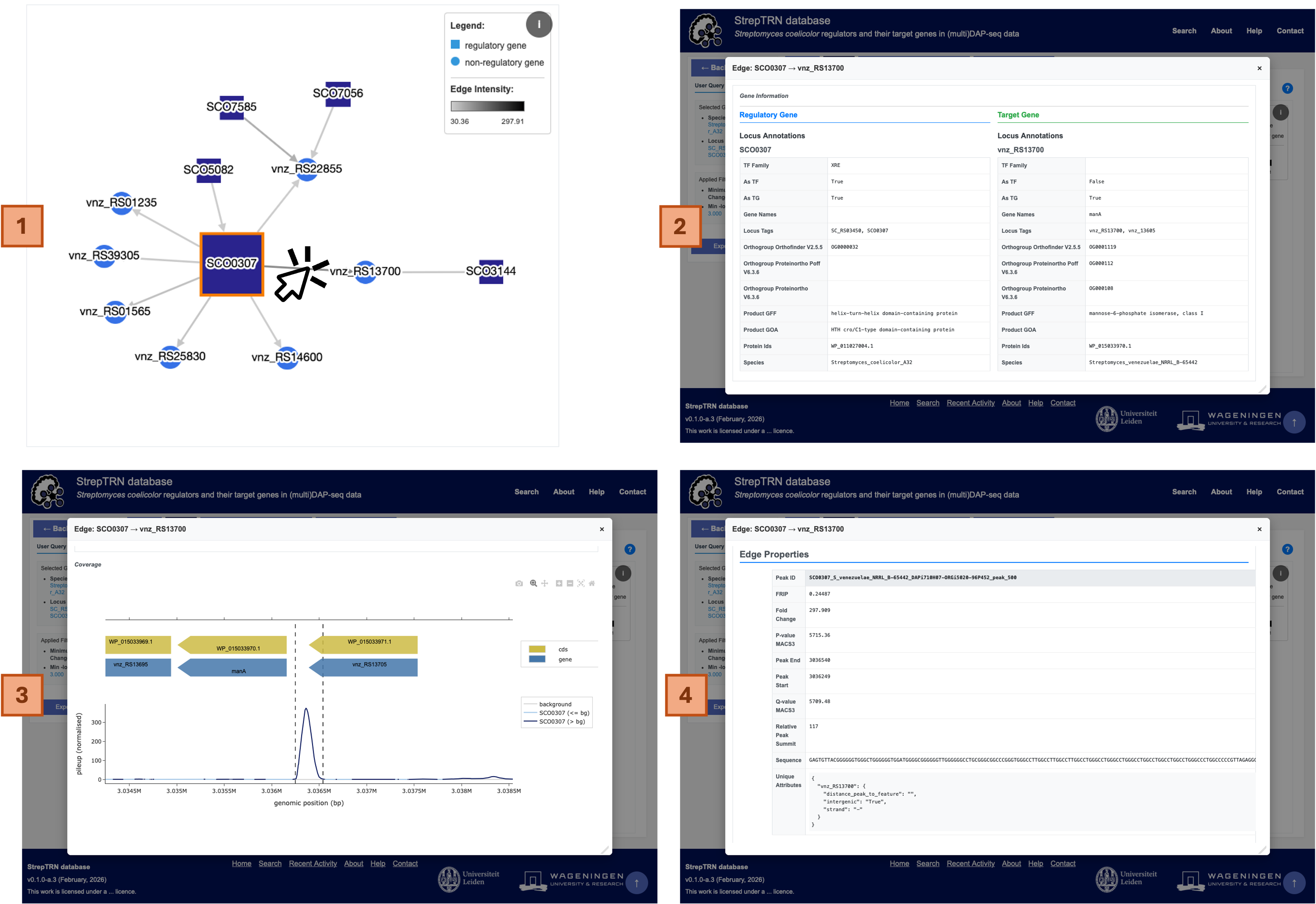 Screenshot of the edge information overlay